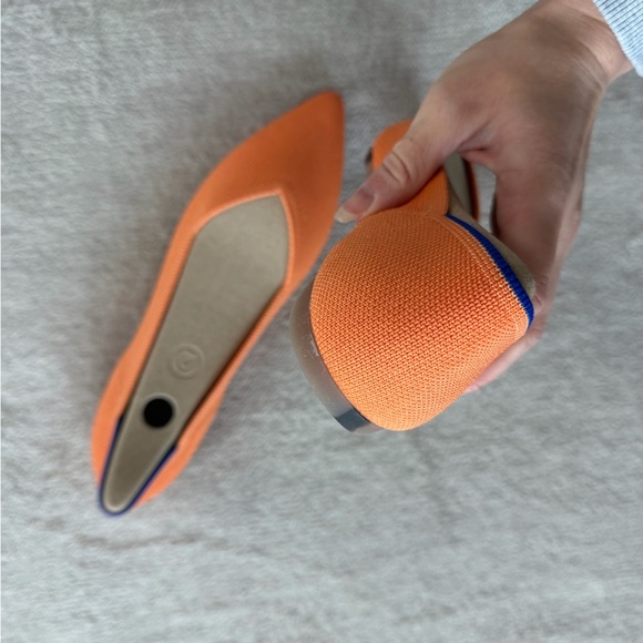 Rothy’s The Point Flats in Tangerine NWOB 10 Office Siren Boardroom Chic - Picture 6 of 7